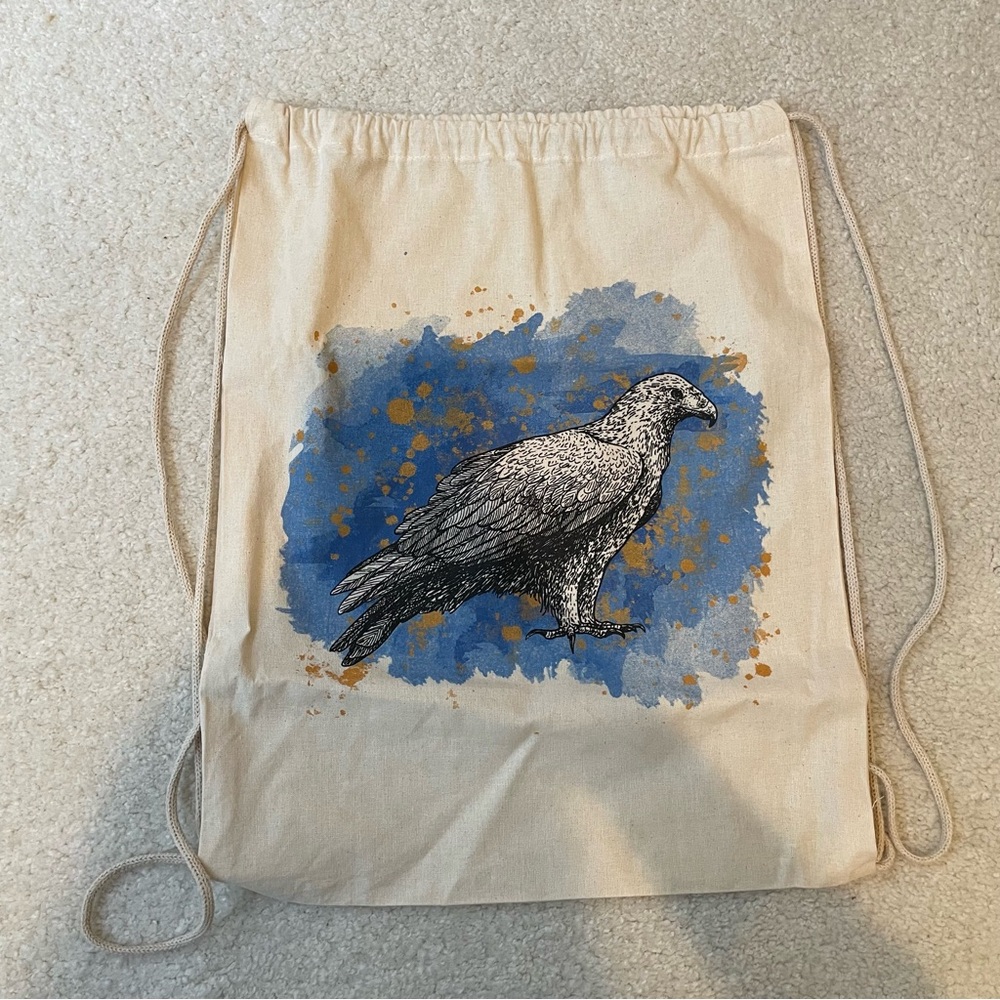 Magic Delivered "Harry Potter" Canvas Ravenclaw Print Drawstring Bag
